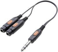 SpeaKa Professional SP-7869836 Jack audio Adaptateur Y [1x Jack mâle 6.35 mm - 2x Jack femelle 6.35 mm] noir