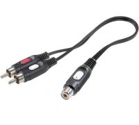 SpeaKa Professional SP-7869924 Cinch-RCA audio Adaptateur Y [2x Cinch-RCA mâle - 1x Cinch-RCA femelle] noir