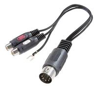 SPEAKA PROFESSIONAL SP-7870284 Cinch-RCA/Connexion DIN Audio Adaptateur Y [1x diode mâle 5 pôles (DIN) - 2X Cinch-RCA
