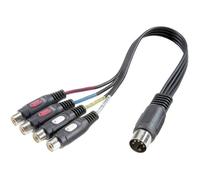 SpeaKa Professional SP-7870300 Cinch-RCA / connexion DIN audio Adaptateur Y [1x diode mâle 5 pôles (DIN) - 4x Cinch-RCA femelle]