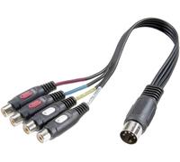 SpeaKa Professional SP-7870300 Cinch-RCA / connexion DIN audio Adaptateur Y [1x diode mâle 5 pôles (DIN) - 4x Cinch-RCA femelle]