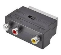 SpeaKa Professional SP-7870340 Cinch-RCA / péritel Adaptateur [3x Cinch-RCA femelle - 1x péritel mâle] noir avec commutateur-inverseur Noir G