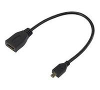 SpeaKa Professional SP-7870588 HDMI Adaptateur [1x HDMI mâle D Micro - 1x HDMI femelle] noir contacts dorés 20.00 cm