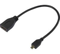 SpeaKa Professional SP-7870588 HDMI Adaptateur [1x HDMI mâle D Micro - 1x HDMI femelle] noir contacts dorés 20.00 cm