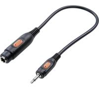 SpeaKa Professional SP-7870652 Jack audio Adaptateur [1x Jack mâle 3.5 mm - 1x Jack femelle 6.35 mm] noir