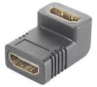 SpeaKa Professional SP-9564944 HDMI Adaptateur [1x HDMI femelle - 1x HDMI femelle] noir contacts dorés, coudé à 90 ° vers le haut