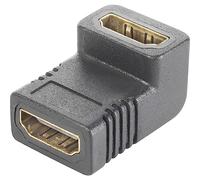 SpeaKa Professional SP-9564944 HDMI Adaptateur [1x HDMI femelle - 1x HDMI femelle] noir contacts dorés, coudé à 90 ° vers le haut