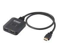 SpeaKa Professional SP-HDMIBS-100 2 ports Switch HDMI compatible avec l'ultra HD, utilisable dans les deux sens 7680 x 4320 pixels