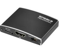 SpeaKa Professional SP-HDMIS-200 Répartiteur HDMI boîtier en aluminium, compatible avec lultra HD 3840 x 2160 pixels noir