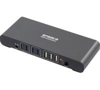 SpeaKa Professional SP-KVM-2P4K 2 ports Commutateur KVM gris (mat)