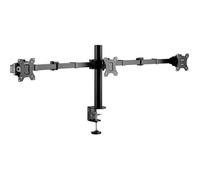 SpeaKa Professional SP-MM-230 Support d'écran 3 Écran(s) 43,2 cm (17) - 68,6 cm (27) noir réglable en hauteur, inclin