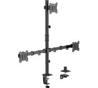 SpeaKa Professional SP-MM-231 Support décran 3 Écran(s) 43,2 cm (17) - 81,3 cm (32) noir réglable en hauteur, inclinable, rotatif, mobile