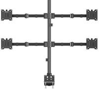SpeaKa Professional Support de table pour écran SP-MM-541 4 Écran(s) 43,2 cm (17\ ) - 88,9 cm (35\ ) noir rotatif, réglable en