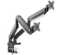 SpeaKa Professional SP-MM-830 Support de table pour écran 2 Écran(s) 43,2 cm (17) - 88,9 cm (35) noir mat mobile, inclinable, réglable en hauteur, rotatif