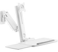 SpeaKa Professional SP-MM-950 simple Support mural pour écran superposés, avec panneau porte-clavier, 2 supports de scanner inclus 43,2 cm (17) - 88,9 cm (35)