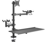 SpeaKa Professional SP-POS-100 simple Support de table pour écran 43,2 cm (17) - 81,3 cm (32) noir support pour terminal POS + imprimante, tablette pour