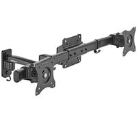 SpeaKa Professional SP-TVM-512 Support Mural pour écran 2 Écran(s) 33,0 cm (13) - 68,6 cm (27) Noir Rotatif, inclinab