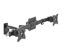 SpeaKa Professional Support mural SP-TVM-512 2 écrans 33–68,6 cm (13–27") noir rotatif inclinable