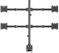 SpeaKa Professional Support de table pour écran SP-MM-541 4 Écran(s) 43,2 cm (17\ ) - 88,9 cm (35\ ) noir rotatif, réglable en