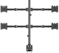 SpeaKa Professional Support de table pour écran SP-MM-541 4 Écran(s) 43,2 cm (17\ ) - 88,9 cm (35\ ) noir rotatif, réglable en