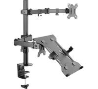 SpeaKa Professional Support d'écran SP-MM-302 2 Écran(s) 33,0 cm (13\ ) - 81,3 cm (32\ ) noir rotatif, réglable en hauteur