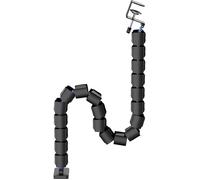SpeaKa Professional Tube guide-câbles ABS, acier, Thermoplastique noir flexible (L x l x H) 1.34 m x 100 mm x 109 mm 1 pc(s) SP-13403052
