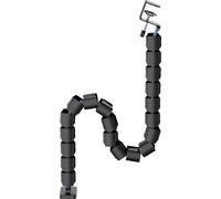 SpeaKa Professional Tube guide-câbles ABS, acier, Thermoplastique noir flexible (L x l x H) 1346 x 100 x 109 mm 1 pc(s)