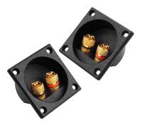 Speaker Junction Box Terminal 57 x 57 mm 2 Way Link Post Subwoofer Box Terminal for Car Home Audio DIY