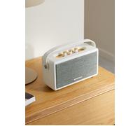CREATE / Speaker Retro/Haut-Parleur Portable avec Bluetooth, USB et AUX Blanc cassé Petit/Design rétro, jusqu'à 5 Heures d'autonomie, Sangle de Transport, 40W