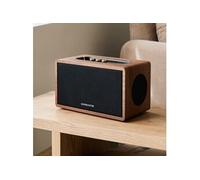 SPEAKER RETRO WOOD - Enceinte portable 55W avec Bluetooth, USB et AUX - Bois foncé