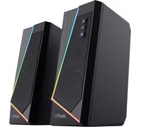 Speaker System, Gamer Speakers, 6 Lighting Modes, 12 W, USB Power, Audio System for PC and Laptop - Black