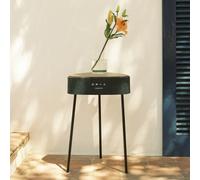 SPEAKER TABLE 180 - Table Basse Enceinte, Son Unidirectionnel 180 º, Bluetooth Et Chargeur Sans Fil Bois Foncé