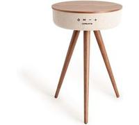 SPEAKER TABLE 360 - Table Basse Enceinte, Son Omnidirectionnel 360 º, Bluetooth Et Chargeur Sans Fil Bois