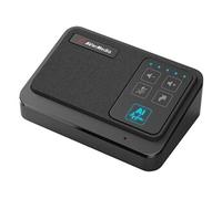 AVerMedia AS311 AI Speakerphone - Suppression des Bruits de Fond par IA, Captation de la Voix Optimisée, USB Plug and Play, Micro et Haut-Parleur de Visioconférence pour Le Télétravail Noir