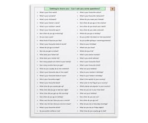 Speaking Practice Poster Icebreaker Questions Beginner English