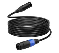 Speakon to XLR Speaker Cable, XLR Male to Speakon Female Audio Adapter with Twist Lock for Amplifier Pro DJ PA Stage