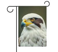 Spear Falcon, drapeau de jardin à l'aigle blanc, 32,6 x 47,6 cm, drapeau de jardin vertical double face, drapeau de jardin d'été en lin pour décoration extérieure saisonnière pour ferme, vacances