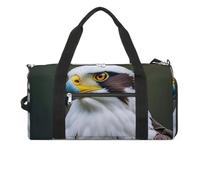 Spear Falcon Grand sac de sport imperméable pour homme et femme Motif aigle blanc