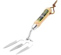 Spear & Jackson 3060KEW Fourche à désherber INOX Poli, Manche frêne FSC | Inox poli miroir, pour sol compacté, pots, massifs & bordures, manche frêne FSC, collection Kew Gardens, gamme Neverbend