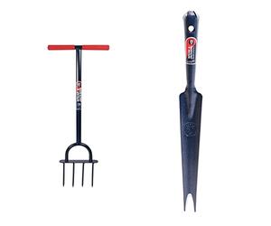 Spear & Jackson 81216 Biofourche 4 dents & 50045 Couteau désherbeur affûté tout Acier
