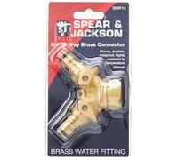 Spear & Jackson Raccord De Robinet En Laiton À 2 Sorties 19 Mm