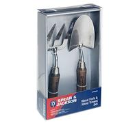 Spear & Jackson HANDTOOLSET1 Set de houe et fourche en acier inoxydable
