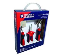 Spear & Jackson IPC3PS Kit de 3 Outils pour Plantes d’intérieur | Mini-transplantoir, fourche à désherber & ciseaux de précision, pour rempotage, pots & jardinières