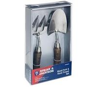 Spear & Jackson Natural Ensemble Truelle Et Mini Fourche En Acier Inoxydable