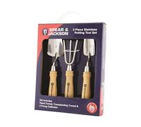 Spear & Jackson POTTING3PS - Ensemble de 3 Mini-Outils de Rempotage en Acier Inoxydable - Lames Poli-Miroir, pour Plantes d’Intérieur, Jardinières et Succulentes