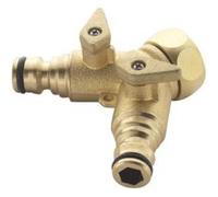 Spear & Jackson Raccord De Robinet En Laiton À 2 Sorties 19 Mm