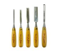 Spear & Jackson SJ5PCSET - Coffret de 5 Ciseaux à Bois Professionnels - Fabrication Artisanale à Sheffield, Angleterre - pour la Coupe de Précision, la Sculpture et le Façonnage
