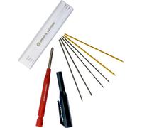 Spear & Jackson SJDHP - Crayon de Percement Profond avec 6 Mines de Rechange - Pour Bois, Métal, Plastique et Céramique dans les Zones Difficiles d’Accès, Taille-Mine Rapide, Clip Porte-Étui