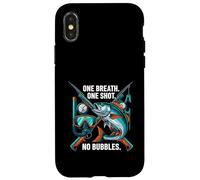 Spearfishing One Breath One Shot No Bubbles Diver Coque pour iPhone X/XS