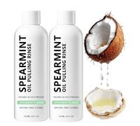 Spearmint Oil Pulling Rinse - Natural Mouthwash with Organic Cold-Pressed Coconut Oils, Spearmint White Oil Pulling Rinse, Fresh Breath & Oral Care (2)
